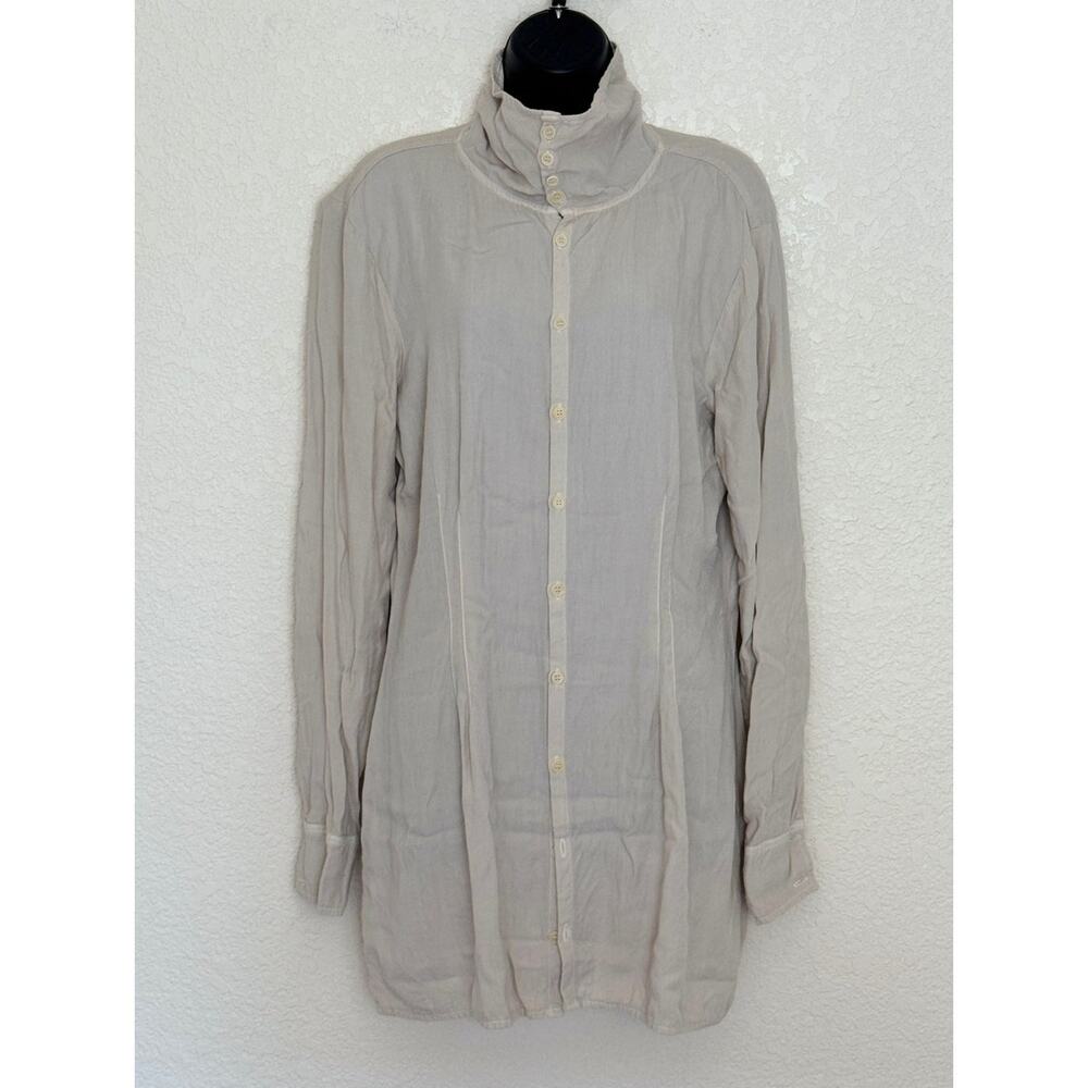 CP Shades Marella Tunic Shirt Long Sleeve Button Up Minimalist, M